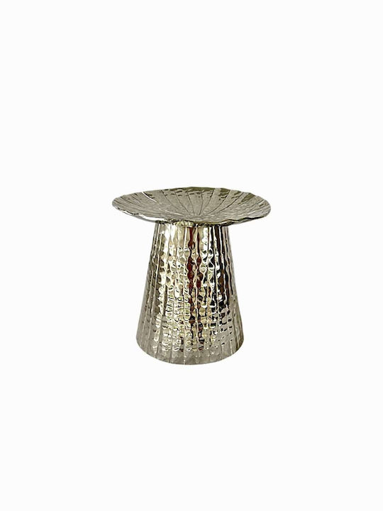 Art Et Lumiere Metal Candle Holder Φ18.5x19cm Silver