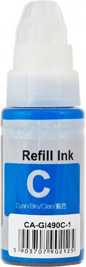 Συμβατό Μελάνι Εκτυπωτή InkJet Canon GI490C 70ml Κυανό 1τμχ