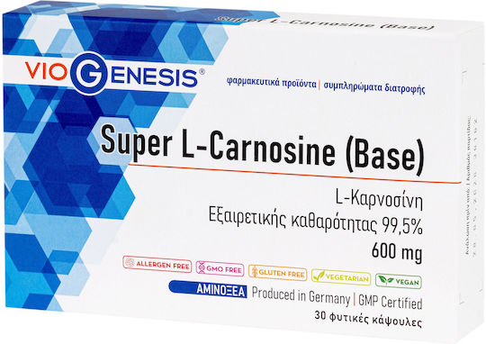 Viogenesis Super L-carnosine 600mg 30 Kräuterkapseln
