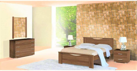 Schlafzimmer Set Lächeln Walnut 140x190cm 5Stück