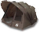 vidaXL Fishing Tent Camping Tent Igloo Brown 3 Seasons for 5 People 320x292x178cm