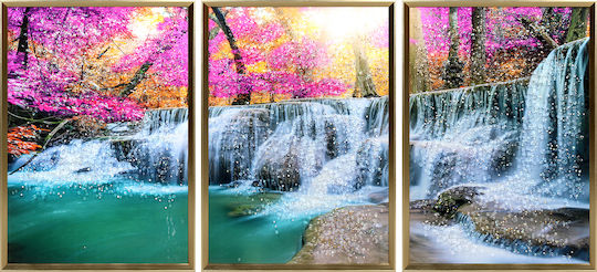 Keskor Τρίπτυχος Πίνακας Ξύλινος 150x70cm