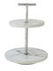 Zen Collection Metallic Tiered Appetizer Stand 2 Tiers White Ø25xY33cm P25xM25xY33cm