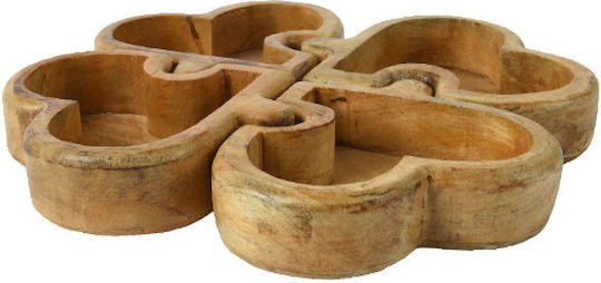 Kaemingk Ξύλινη Ορντεβιέρα 3 Θέσεων Καφέ Π34.5xΜ5xΥ35.5cm