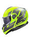 LS2 Strobe II Code Gloss H-V Yellow/Grey Motorcycle Helmet Modular ECE 22.06 1700gr With Sun Visor