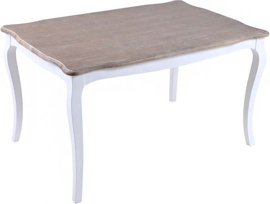 Tisch Speisesaal Holz Whitewashed 130x90x76cm