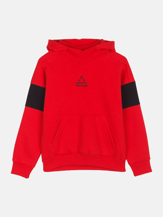 Kinder-Sweatshirt mit Kapuze und Taschen Red