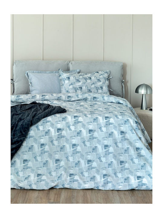 Palamaiki Duvet Cover Set Single with Pillowcase 170x250 Es104 Blue