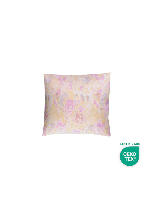 Happynest Small Pillow Pink Floral Pattern 40/40 Cm 30% Goose Down