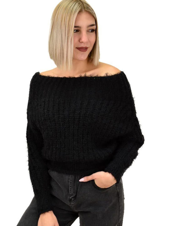 Potre Women's Long Sleeve Sweater Black