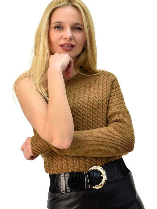 Bluze Damă cu un Umăr Bej