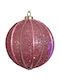 Glitter Pink Christmas Ball 8cm L224065