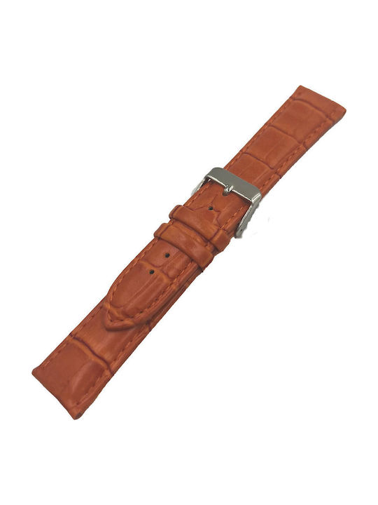 ByLeather Δερμάτινο Λουράκι Πορτοκαλί 18mm