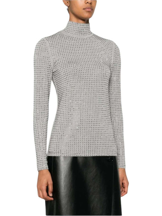 Pinko Women's Blouse Turtleneck Gray