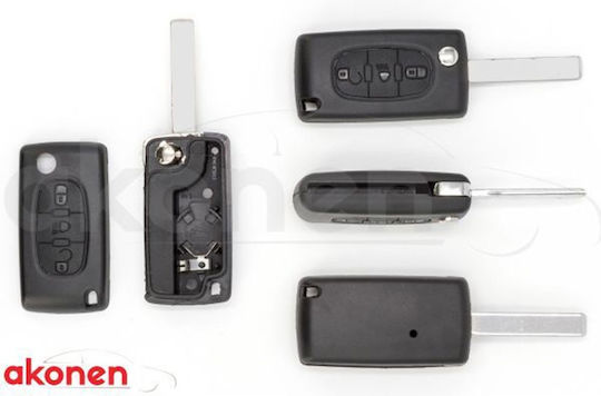 Carcasă cheie contact Citroen Berlingo C2 C3 3 butoane