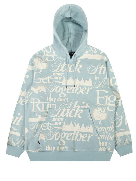 The Hundreds Φούτερ με Κουκούλα Light Blue