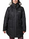 Mountain Ii Mid Insulated Women's Long Parka Jacket Waterproof for Winter with Hood Black
