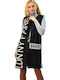 Cardigan Tricotat Fără Mâneci Logo Negru 4767