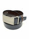 Men's Belt from Artificial Leather Double Sided Navy Blue