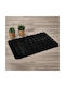 Whitegg Pat35-1 Wohnzimmer Teppiche Pelzige Schwarz 60x150cm