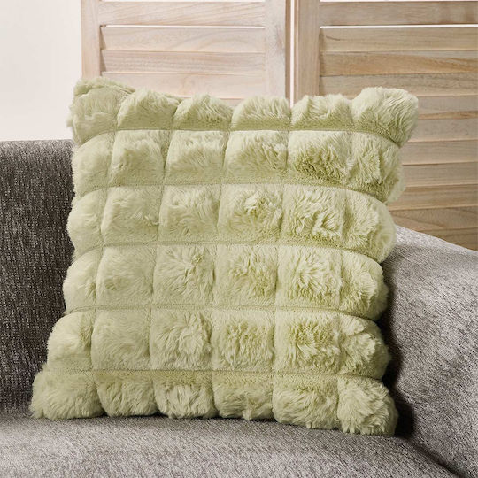 Whitegg Калъф За Възглавница D0241-6 От Зелен Furry 45x45см