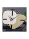 Aberto Design Tabletop Clock with Indicators Metal White 901LMN1209