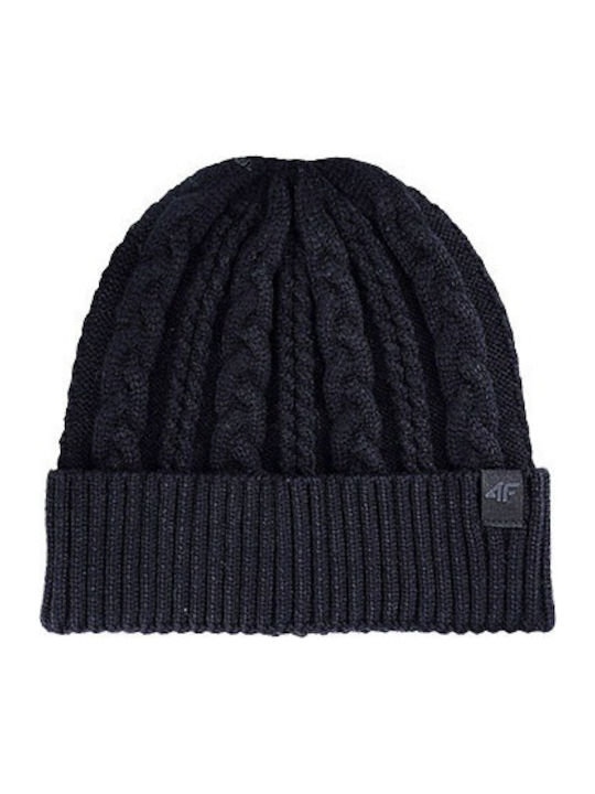 Beanie Γυναικείος Σκούφος Πλεκτός σε Μαύρο χρώμα