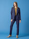 Passager Women's Waisted Blazer Blue