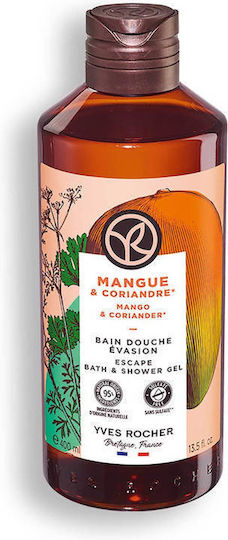 Yves Rocher Mango & Coriander Ενυδατικό Shower Gel με Άρωμα Τροπικά Φρούτα 400ml