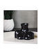 Koart Decorative Vase Alexandra Black 16.5x8x21cm