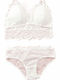 Potre Δαντελένιο Σετ Εσωρούχων Bralette με Slip Λευκό