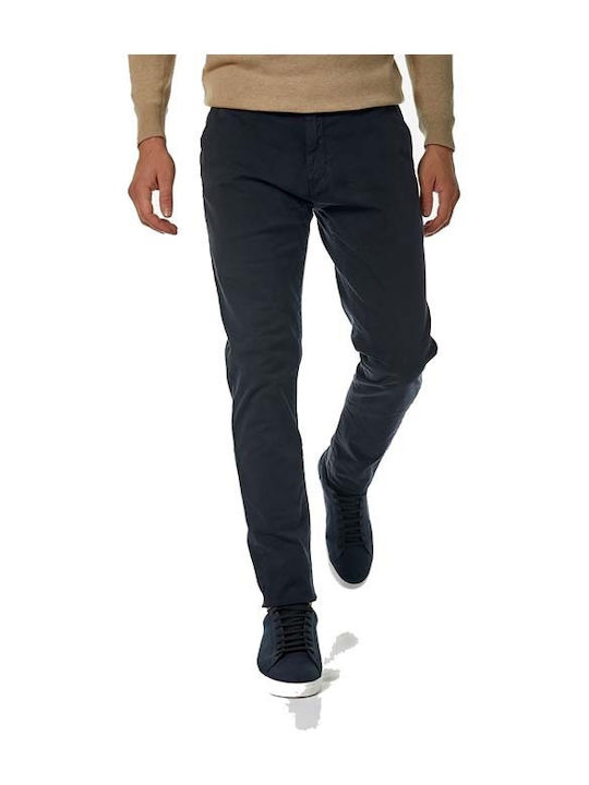 Camaro Trousers Chino Elastic in Slim Fit Blue