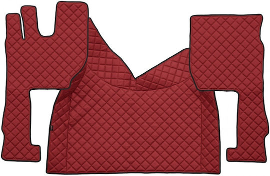 Truck Seat Covers Eco-friendly Leather Compatible Volvo Fh4 Fh5 2013-> Red Automatic