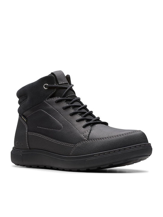 Clarks Mapstone Hi Gtx Piele Negru Ghete barbati