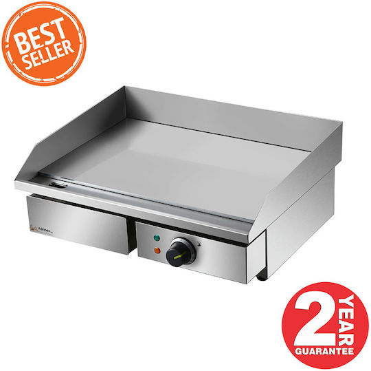 Lappas Gewerbliche Flachgrillplatten Elektrisch 55x43x24cm 3kW mit glatter & geriffelter Platte