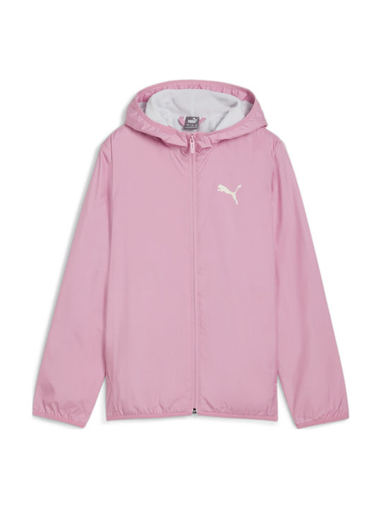 PUMA Παιδικό Αθλητικό Μπουφάν Ροζ