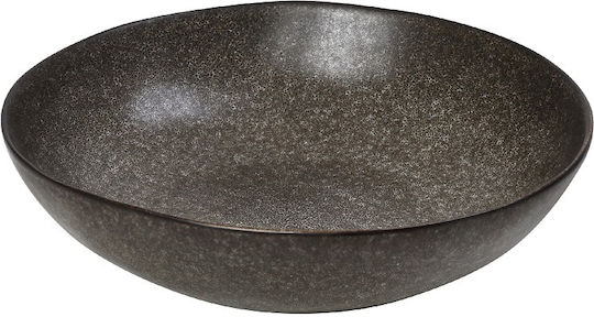 Espiel Etna Serving Plate Deep Ceramic Green with Diameter 21cm 4 Pieces