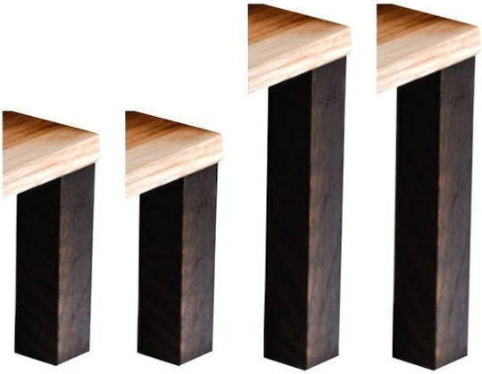 Set of 4 Magnetic Inclined Legs Height 2x10cm+2x18cm Buffet Boxes Bisetti Bis11.1101k3.089