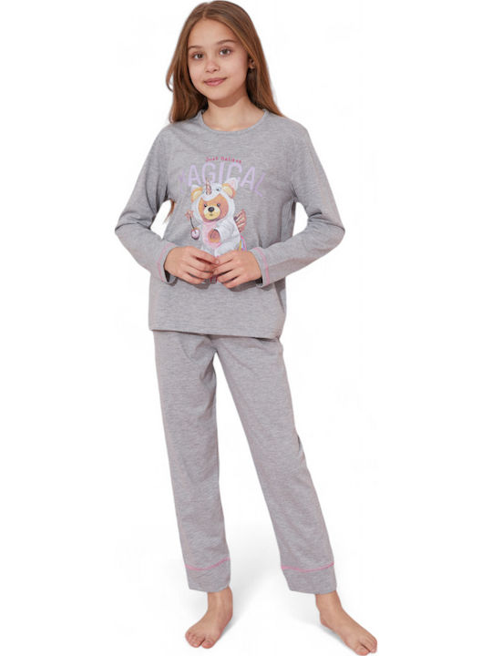 Sexen Kids' Pajamas Winter Cotton Gray