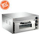 Lappas Elektrisch Pizzaofen Schamottestein 2kW 56x57x44cm