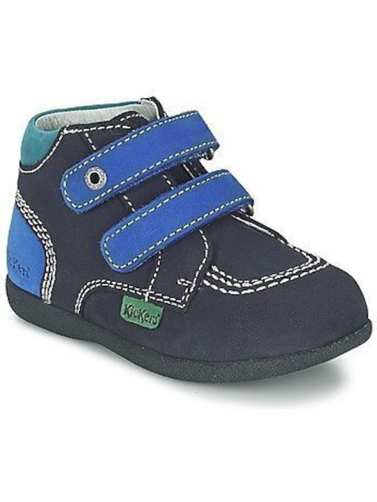 Kickers Kids Leather Anatomic Boots Blue