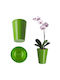 Kadax Orchid Pot Cover Plastic Flower Pot 13cm Green