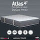 Ypnos Atlas Plus Natural Latex Double Ortopedie Saltea Spumă / Latex 150x200cm cu Arcuri