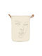 ESTIA Laundry Basket Line Art 60lt Collapsible with Handles 40x40x50cm