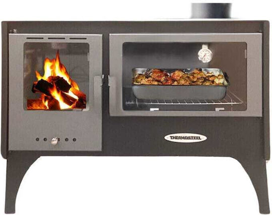 Thermosteel Oțel Soba pe lemne cu Cuptor 11.2kW Gri