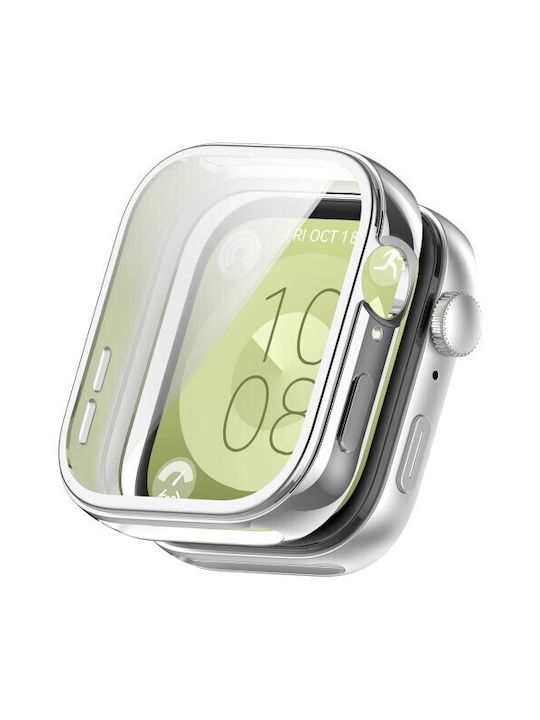 Schützende Hartschale Elektroplattierung Huawei Watch Fit 3 Silber