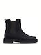 Toms Kids Leather Boots with Zipper Black