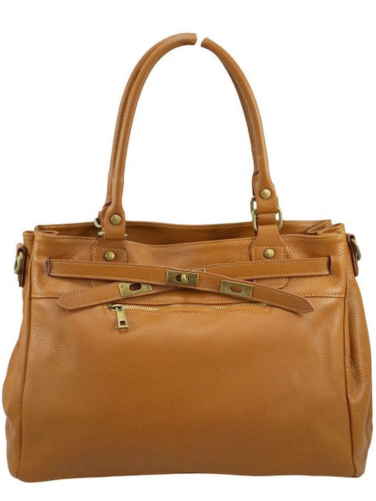 Leather Women's Bag Shoulder Tabac Brown