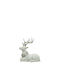 Zen Collection Christmas Plastic Figure Reindeer White Height 16cm