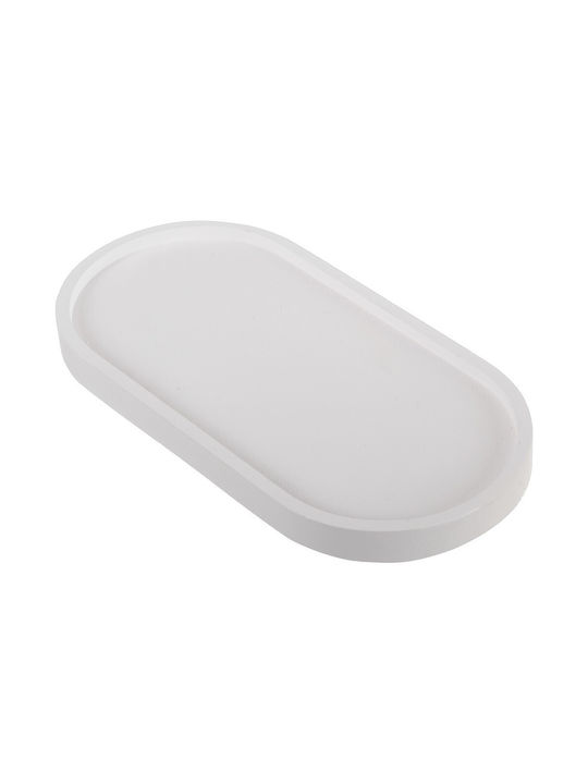 Nuova Vita Plaster Oval Decorative Tray 23.5x11.5x1.7cm